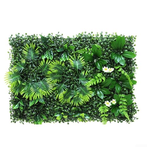 Honseadek Künstliche Heckenpflanze Wand Heimdekoration Simulierter Rasen Simulierte Pflanze Wandpflanze Blumen Wanddekoration für Innen- oder Außenbereich Garten Zuhause Hochzeit Dekor (1) von Honseadek