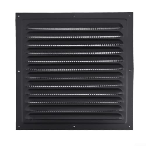 Honseadek Lüftungsgitterabdeckung aus Aluminiumlegierung, quadratische Außenwand, Luftauslass, Lüftungsgitter mit Netz, für Zuhause, Küche, Badezimmer, mehrere Größen (300 x 300 cm) von Honseadek