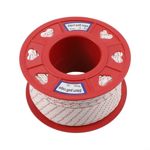 Honseadek Rasenmäher-Starterseil, 100 m, robuste Rücklaufschnur für Heckenschere, Laubbläser, Kettensägen und andere Gartenmotoren (3,0 mm x 100 m) von Honseadek