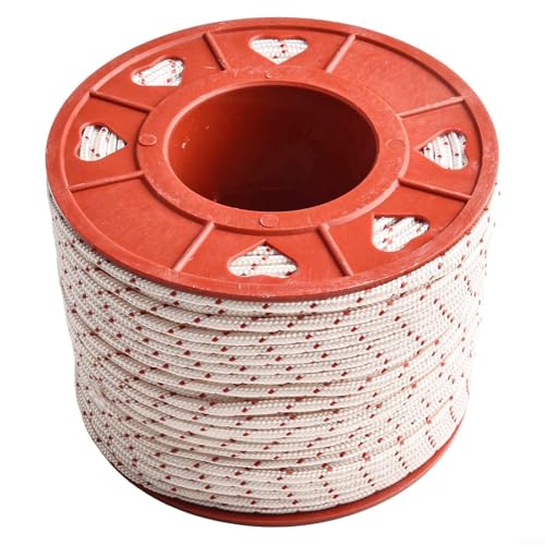Honseadek Rasenmäher-Starterseil, 100 m, robuste Rücklaufschnur für Heckenscheren, Laubbläser, Kettensägen und andere Gartenmotoren (4,5 mm x 100 m) von Honseadek