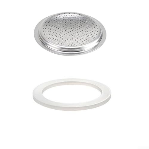 Honseadek Silikon-Gummi-Ersatzdichtungsring mit Filtersieb für Moka-Express-Kaffeemaschine, Herd, Espressokanne, mehrere von Honseadek