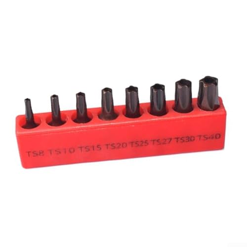 Honseadek Stahl Security Schraubendreher Bit Set, 8-teilig TS8-TS40 2.5 cm lang mit Magnethalter für Elektronik-Reparatur von Honseadek