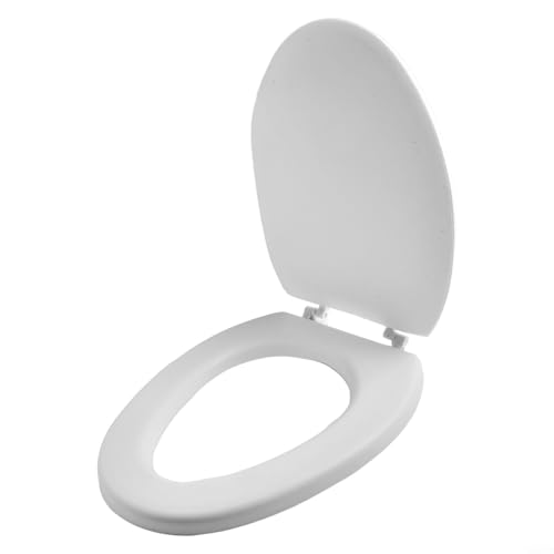 Honseadek WC-Sitzkissen (weiches EVA) – leicht zu reinigende, gepolsterte Badezimmer-Befestigung, passend für die meisten Standard-Toiletten, weißes oder blaues Design für den Heimgebrauch (weiße von Honseadek