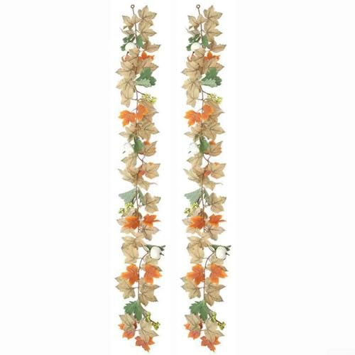 Lebensechte Seide Ahornblatt Wand Tür oder Fenster Ornament für Herbst, künstliche Herbstblätter Dekoration für saisonale Wohnambiente und Thanksgiving Event Display (36-017) von Honseadek