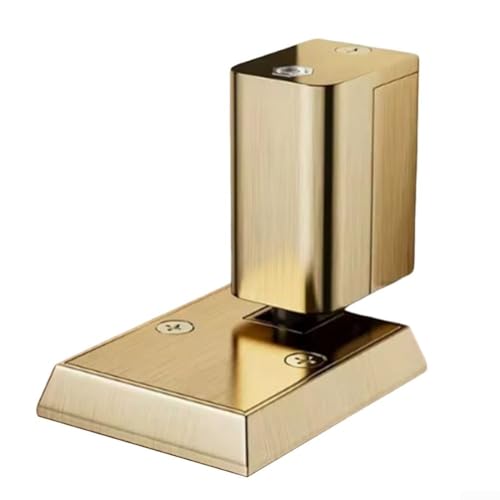 Magnetischer Türstopper, verstellbares Design, verhindert Zuschlagen, geeignet für verschiedene Türmaterialien (gelbes Messing) von Honseadek