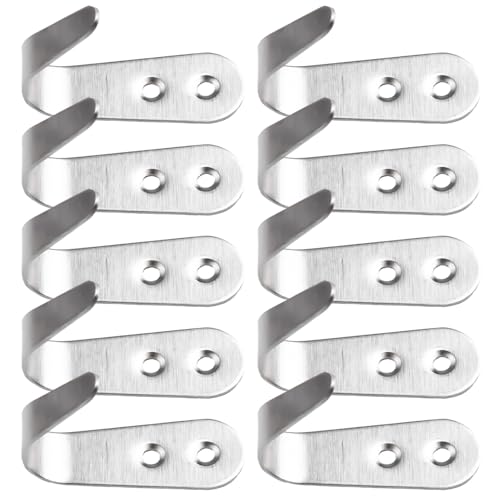 Maximieren Sie Ihren Platz mit einer Packung von 10 stabilen Edelstahl-Wandhaken, die für mehrere Gegenstände entworfen wurden (L-2 mm) von Honseadek