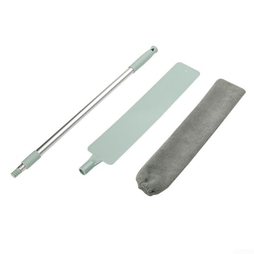 Mikrofaser-Staubbürste mit Teleskopstange aus Aluminiumlegierung und abnehmbarem Griff zum Reinigen von Böden, Teppichen und harten Oberflächen (A) von Honseadek