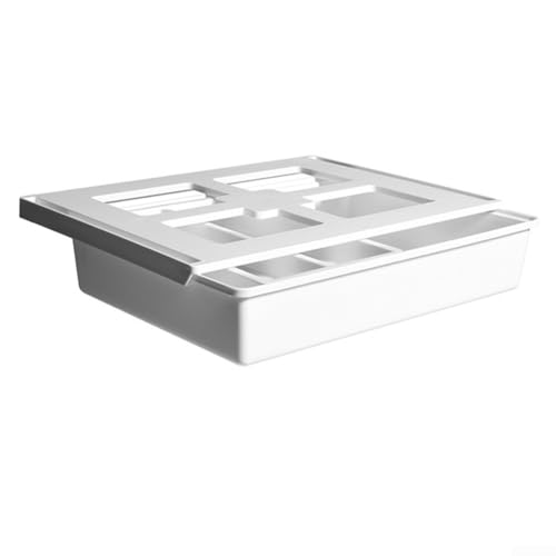 Platzsparende Aufbewahrungsbox unter dem Schreibtisch, perfekt für Bürobedarf mit unsichtbarem Fach (groß) von Honseadek