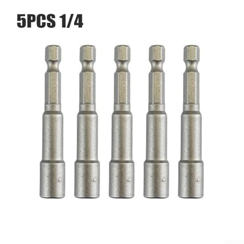 Pneumatischer Schraubendreher, kompatibel, Sechskantmutter-Adapter-Set, 5 Stück (6,35 mm) von Honseadek