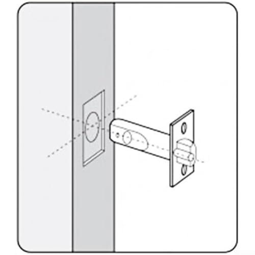 Poliertes Messing Radius Rohrriegel Paar für Kompatibilität mit Einsteckknäufen Türriegel-Set (30 mm) von Honseadek
