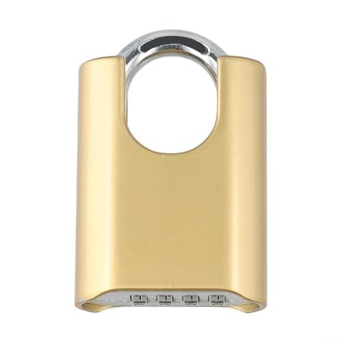 Robustes Vorhängeschloss aus Zinklegierung mit verbesserten Sicherheitsmerkmalen, perfekt für Innen- und Außenanwendungen (Gold) von Honseadek