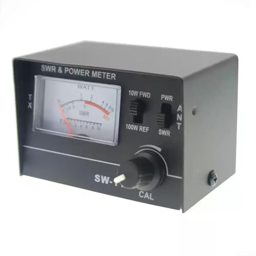 SW111 VSWR-Messgerät, 100 W, mit Vorwärts-Rückwärts-Schaltern und Analog-Messgerät für CB-Funkantennen, geeignet für 50-Ohm-Antennen und Koaxialkabel-Tests SW111 VSWR-Messgerät, 100 W, mit Vorwärts-Rückwärts-Schaltern und Analog-Messgerät für CB-Funkantennen, geeignet für 50-Ohm-Antennen und Koaxialkabel-Tests von Honseadek