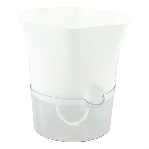 Selbstbewässernder transparenter Kunststoff-Blumentopf mit Wasserspeicher für Pflanzen zu Hause und Garten, widerstandsfähiges und wiederverwendbares Design (L) von Honseadek