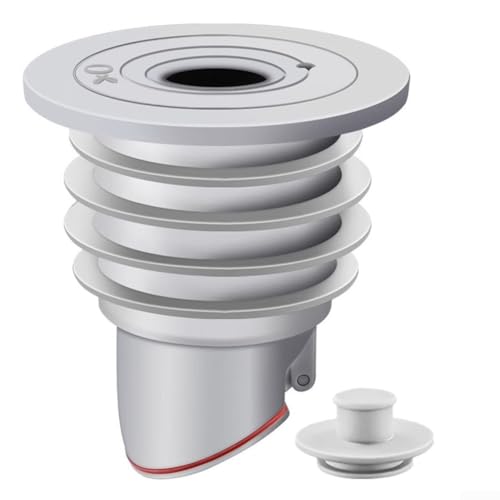 Silikon-Abflussrohrdichtung für Ring mit wasserdichtem und Überlaufschutz für Küchen- und Badezimmerabwasserkanäle, kompatibel mit Rohren mit Standarddurchmesser von Honseadek