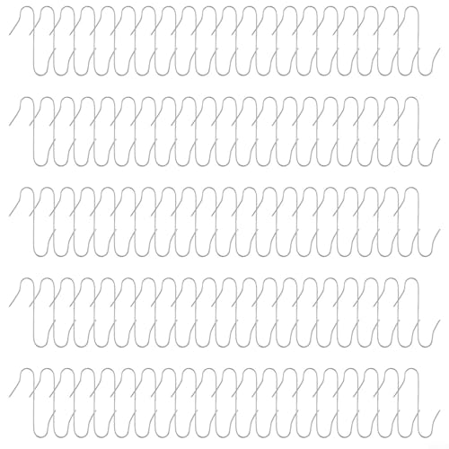 Stabile 100 S-förmige Haken zum Aufhängen an Weihnachtsbäumen, praktische Dekorationswerkzeuge (Silber) von Honseadek