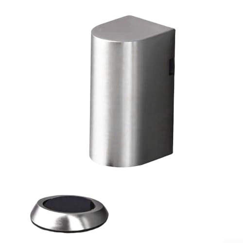 Unsichtbarer stanzfreier Türstopper mit mechanischer Bodenvakuum-Technologie und Antikollisions-Design für Schlafzimmertüren, hergestellt aus Zinklegierung, um Wandschäden zu vermeiden (Silber) von Honseadek
