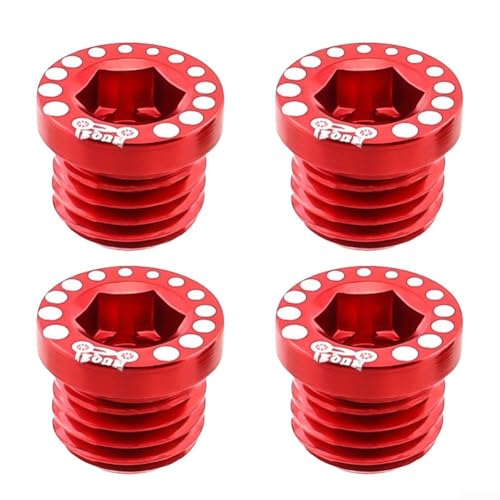 V Brake Post Mount Bolts Set of 4 M10 1 25 for Bicycle Aesthetic Solutions (Red) von Honseadek