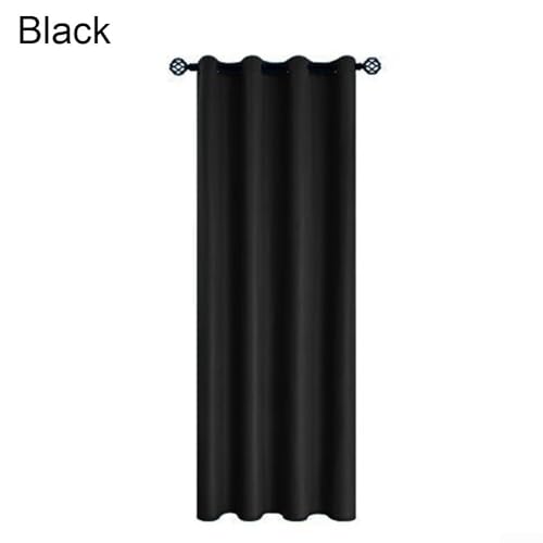 Verdunkelungsvorhang mit Wärmedämmung, entworfen für effektive Lichtkontrolle und Energieeinsparung (schwarz) von Honseadek