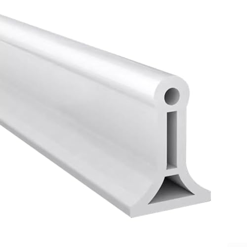 Zuverlässiger Spritzschutz, wasserblockierender Streifen, Duschzimmer-Arbeitsplatte, wasserblockierender Streifen, Toilettenboden, Wasserblockierstreifen, Trennwand – Weiß (2 m) von Honseadek