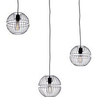 Moderne hanglamp zwart 3-lichts - Sphaera von Honsel