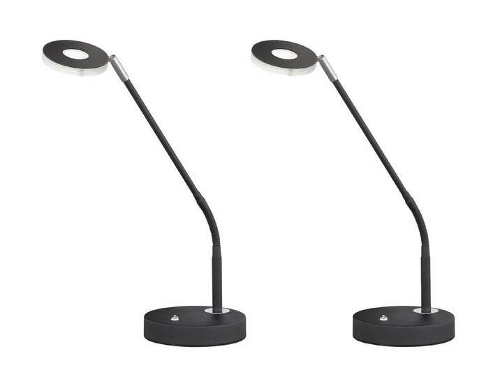 FISCHER & HONSEL LED Schreibtischlampe, Dimmfunktion, LED fest integriert, Warmweiß, Neutralweiß, 2er Set Schreibtisch Arbeitsplatz-Leuchten dimmbar, Schwarz, H: 60cm FISCHER & HONSEL LED Schreibtischlampe, Dimmfunktion, LED fest integriert, Warmweiß, Neutralweiß, 2er Set Schreibtisch Arbeitsplatz-Leuchten dimmbar, Schwarz, H: 60cm von Honsel