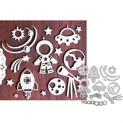 Astronauten-Weltraum-Metall-Stanzformen, Honsik Universum-Elemente, Metall-Stanzschablonen, Stanzschablonen, DIY, Scrapbooking, Fotoalbum, dekorative Prägung, Papier, Kartenherstellung Astronauten-Weltraum-Metall-Stanzformen, Honsik Universum-Elemente, Metall-Stanzschablonen, Stanzschablonen, DIY, Scrapbooking, Fotoalbum, dekorative Prägung, Papier, Kartenherstellung von Honsik