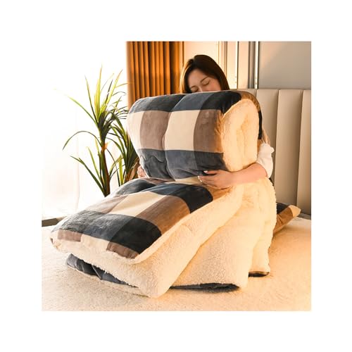 HonunG Bettdecke Winter,Schwere Decke Zum Schlafen,Dicke Bettdecke,Gewichtsdecke,Warme Lamm Kaschmir Decke,Winter Decke Warm,Bettdecke Ohne Bezug Nutzbar (Plaid,150x200cm-2.5kg) von HonunG