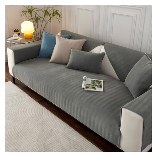 HonunG Sofabezug 1 2 3 4 Sitzer, L Form Sofa Überwurf Sofa Couch, Ecksofa Sofa überzug Couch überzug Anti-rutsch Sofaüberwurf, Ultra Weicher Sofaschoner für Hunde (Grau,110×210cm) von HonunG