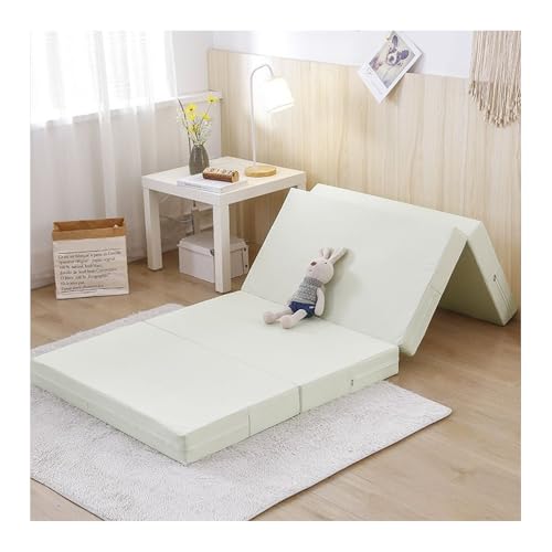 HonunGron Klappmatratze Gästematratze, Faltbare Isomatte aus Memory-Schaum für Reisen, Camping, Boden, Gästebett, Faltmatratze Gästematratze Klappbar Waschbarem Bezug (Weiß,120 x 200 x 10 cm) von HonunGron
