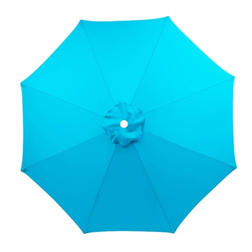 HonunGron Sonnenschirm Ersatzbezug 2m/2.7m/3m 8 Streben/6 Streben,Anti-Ultraviolett Patio Umbrella Cloth Cover Strand Terrasse Garten Runden Sonnenschirm Ersatzteile (3m / 8 Rippen,Blau) von HonunGron