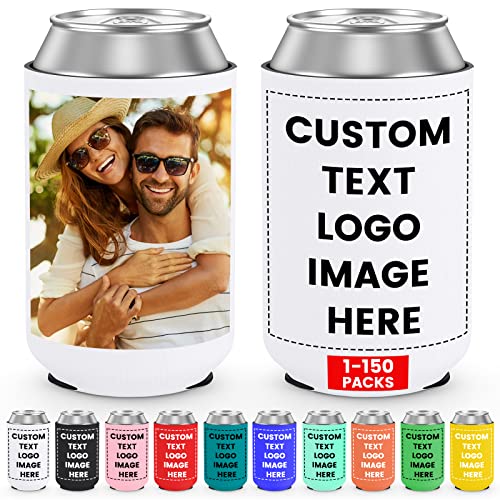 HooAMI Sublimation Blanks Dose Kühler, personalisiertes Bier können kühlere Ärmel Neopren Getränkehalter für Hochzeit, Grill, Strandparty, Geburtstage(12 * 9.5cm) von HooAMI