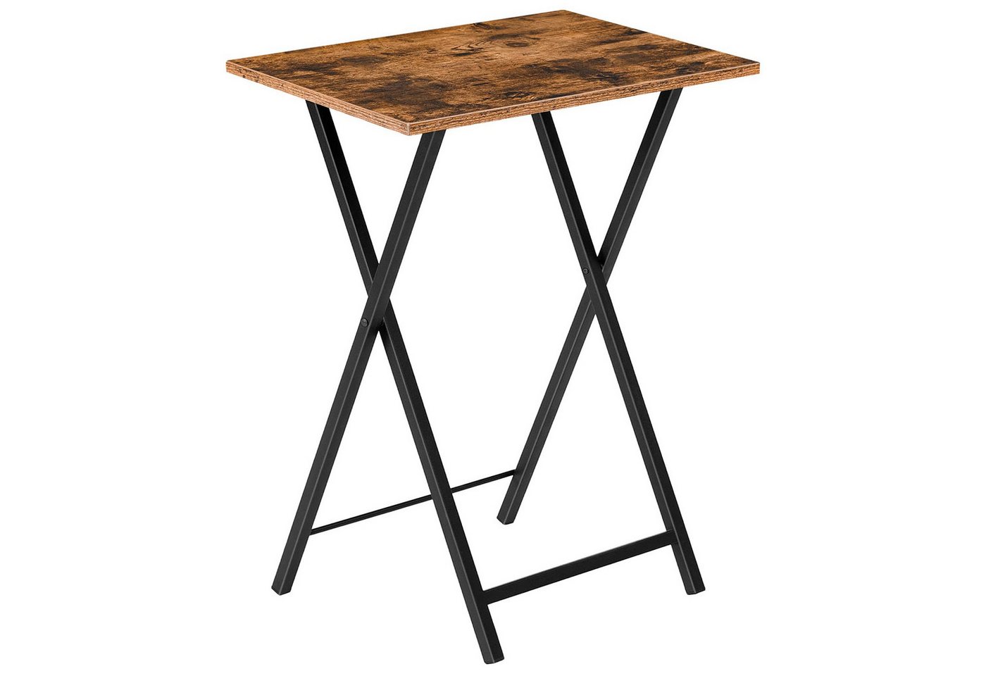 Hoobro Beistelltisch Klappbar Tablett Tisch (Sofatisch, TV Tray im Industriestil), Faltbare Konstruktion für platzsparendes Verstauen von Hoobro