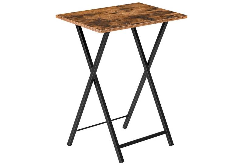 Hoobro Beistelltisch Klappbar Tablett Tisch (Sofatisch, TV Tray im Industriestil), Faltbare Konstruktion für platzsparendes Verstauen von Hoobro