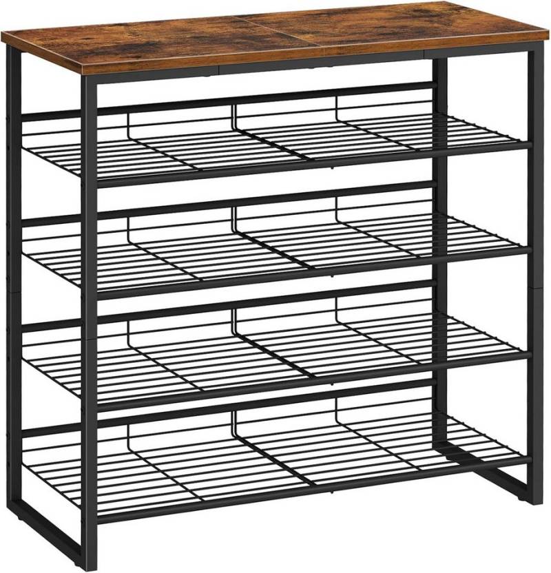 Hoobro Schuhregal 5-lagiger Schuhschrank, verstellbare Schuhablage, flach oder neigbar, für 12-16 Paar Hoobro Schuhregal 5-lagiger Schuhschrank, verstellbare Schuhablage, flach oder neigbar, für 12-16 Paar von Hoobro