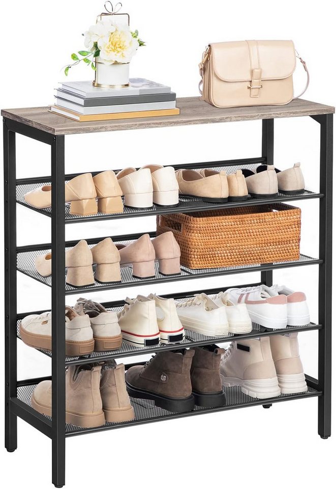 Hoobro Schuhregal 5-lagiges Schuhschrank, Verstellbares Schuhablage, Metall, Eingang, Korridor Hoobro Schuhregal 5-lagiges Schuhschrank, Verstellbares Schuhablage, Metall, Eingang, Korridor von Hoobro