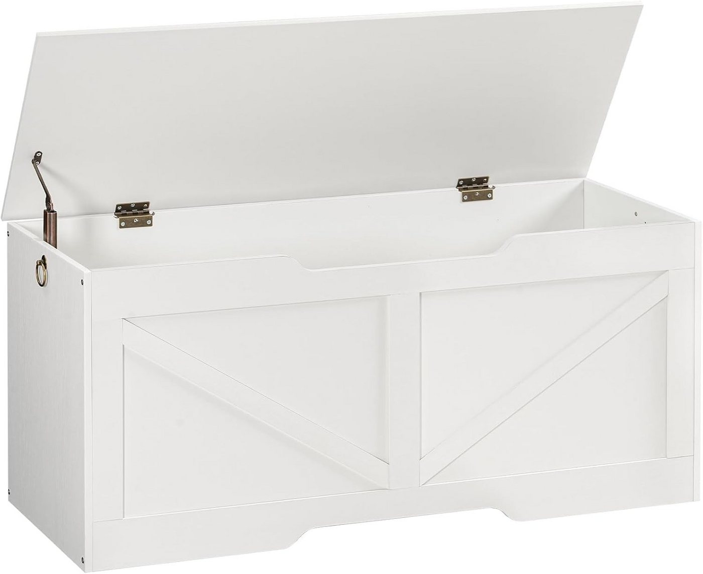 Hoobro Sitzbank Truhenbank mit Stauraum (Spielzeugkiste mit Deckel, aufbewahrungsbox, 2 Ringen, 110 x 40 x 50,5 cm), Truhen, Aufbewahrungsbank für Wohnzimmer, Schlafzimmer von Hoobro