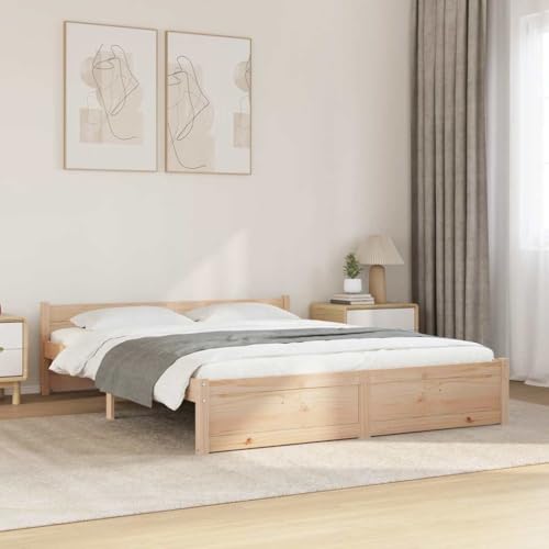 Hoodmeel Massivholzbett 150x200 Bett 150x200 mit Kopfteil und Lattenrost Bettgestell Doppelbett Jugendbett -Natur-150 x 200 cm Hoodmeel Massivholzbett 150x200 Bett 150x200 mit Kopfteil und Lattenrost Bettgestell Doppelbett Jugendbett -Natur-150 x 200 cm von Hoodmeel