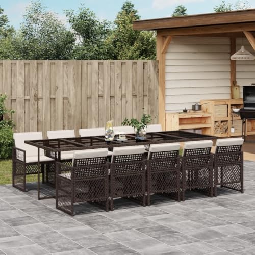 Hoodmeel Rattan Gartenmöbel Set 10 Personen Garten Sitzgruppe 10 Personen Sitzgruppe Outdoor Polyrattan Sitzgruppe Sitzgarnitur Terassenmöbel außen-Braun und Creme-11-tlg Typ 3 Hoodmeel Rattan Gartenmöbel Set 10 Personen Garten Sitzgruppe 10 Personen Sitzgruppe Outdoor Polyrattan Sitzgruppe Sitzgarnitur Terassenmöbel außen-Braun und Creme-11-tlg Typ 3 von Hoodmeel