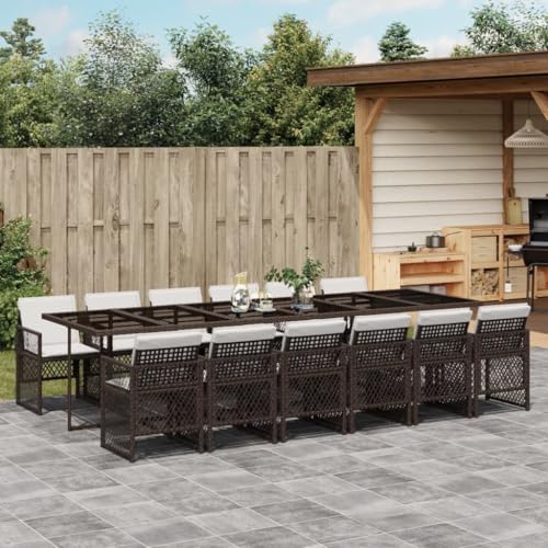 Hoodmeel Rattan Gartenmöbel Set 12 Personen Garten Sitzgruppe 12 Personen Sitzgruppe Outdoor Polyrattan Sitzgruppe Sitzgarnitur Terassenmöbel außen-Braun und Creme-13-tlg Typ 4 Hoodmeel Rattan Gartenmöbel Set 12 Personen Garten Sitzgruppe 12 Personen Sitzgruppe Outdoor Polyrattan Sitzgruppe Sitzgarnitur Terassenmöbel außen-Braun und Creme-13-tlg Typ 4 von Hoodmeel