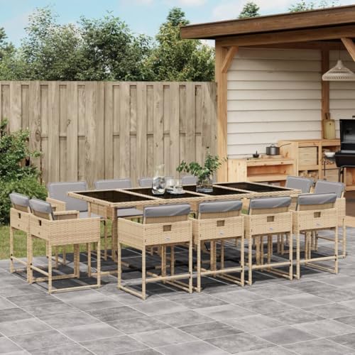 Hoodmeel Rattan Gartenmöbel Set 12 Personen Garten Sitzgruppe 12 Personen Sitzgruppe Outdoor Polyrattan Sitzgruppe Sitzgarnitur Terassenmöbel außen-Mischung aus Beige-13-tlg Typ 2 Hoodmeel Rattan Gartenmöbel Set 12 Personen Garten Sitzgruppe 12 Personen Sitzgruppe Outdoor Polyrattan Sitzgruppe Sitzgarnitur Terassenmöbel außen-Mischung aus Beige-13-tlg Typ 2 von Hoodmeel