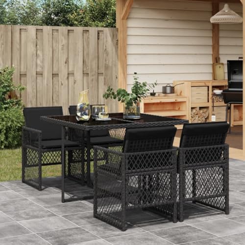 Hoodmeel Rattan Gartenmöbel Set 4 Personen Garten Sitzgruppe 4 Personen Sitzgruppe Outdoor Polyrattan Sitzgruppe Sitzgarnitur Terassenmöbel außen-Schwarz-5-tlg Typ 3 Hoodmeel Rattan Gartenmöbel Set 4 Personen Garten Sitzgruppe 4 Personen Sitzgruppe Outdoor Polyrattan Sitzgruppe Sitzgarnitur Terassenmöbel außen-Schwarz-5-tlg Typ 3 von Hoodmeel