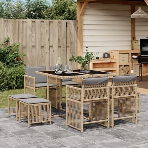 Hoodmeel Rattan Gartenmöbel Set 8 Personen Garten Sitzgruppe 8 Personen Sitzgruppe Outdoor Polyrattan Sitzgruppe Sitzgarnitur Terassenmöbel außen-Mischung aus Beige-9-tlg Typ 2 Hoodmeel Rattan Gartenmöbel Set 8 Personen Garten Sitzgruppe 8 Personen Sitzgruppe Outdoor Polyrattan Sitzgruppe Sitzgarnitur Terassenmöbel außen-Mischung aus Beige-9-tlg Typ 2 von Hoodmeel
