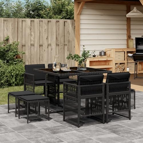 Hoodmeel Rattan Gartenmöbel Set 8 Personen Garten Sitzgruppe 8 Personen Sitzgruppe Outdoor Polyrattan Sitzgruppe Sitzgarnitur Terassenmöbel außen-Schwarz-9-tlg Hoodmeel Rattan Gartenmöbel Set 8 Personen Garten Sitzgruppe 8 Personen Sitzgruppe Outdoor Polyrattan Sitzgruppe Sitzgarnitur Terassenmöbel außen-Schwarz-9-tlg von Hoodmeel
