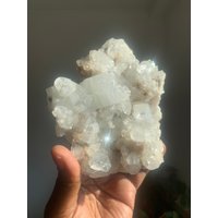 Apophyllite Cluster Mit Calcit | Stilbit Geode Zeolith Kristall Gesteine Und Minerale Wohndekor von HoodooCrystals