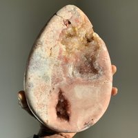 Schöne Pink Amethyst Teardrop Schnitzerei | Geode Cluster Kristall Steine Und Mineralien von HoodooCrystals