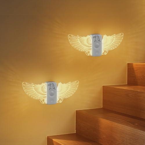 Hoofun LED Nachtlicht mit Bewegungsmelder Dämmerungssensor Rechargeable, 2 Stück 3 Modi 500mAh DIY Eagle Nachtlicht, 3000K Warmweiß Magnetisches Nacht lampe für Treppe, Küchen, Schlafzimmer, Flur Hoofun LED Nachtlicht mit Bewegungsmelder Dämmerungssensor Rechargeable, 2 Stück 3 Modi 500mAh DIY Eagle Nachtlicht, 3000K Warmweiß Magnetisches Nacht lampe für Treppe, Küchen, Schlafzimmer, Flur von Hoofun