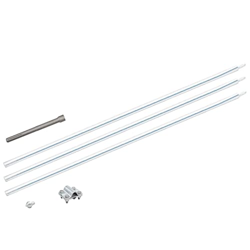 Tiefenerder Erdung Ø 20mm feuerverzinkt optional SDS Max - Schlagkopf - Schlagspitze (3m Set + Klemme + Schlagkopf) von Hoogana