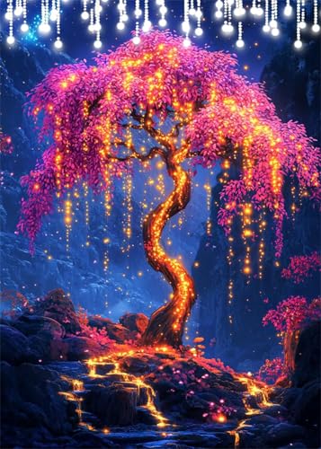Diamond Painting Kinder Traum, Diamant Painting Bilder Baum DIY Eckige Steine Diamant Kunst Malerei Kits, 5D Mosaikherstellung Bastelset Erwachsene für Aesthetic Room Decor Geschenke 30x40 cm X4-639 Diamond Painting Kinder Traum, Diamant Painting Bilder Baum DIY Eckige Steine Diamant Kunst Malerei Kits, 5D Mosaikherstellung Bastelset Erwachsene für Aesthetic Room Decor Geschenke 30x40 cm X4-639 von Hooixaag