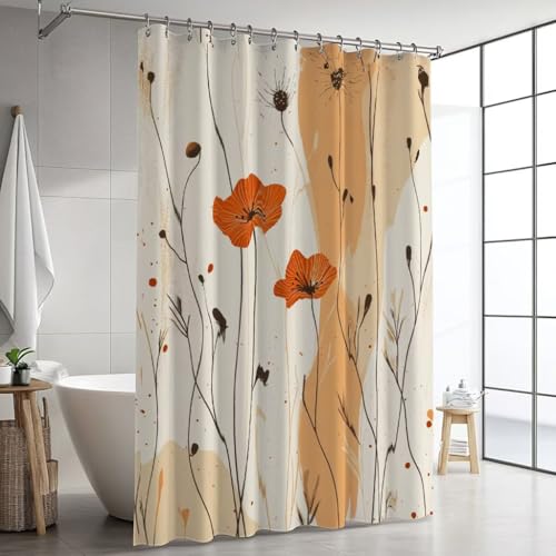 Duschvorhang 120x200, Duschvorhang Khaki Wasserdicht Shower Curtains Filialen Badezimmer Gardinen, Waschbar Polyester Shower Curtains, mit 12 Duschvorhangringen, für Zimmer Deko Bad Vorhang XJ-1021 Duschvorhang 120x200, Duschvorhang Khaki Wasserdicht Shower Curtains Filialen Badezimmer Gardinen, Waschbar Polyester Shower Curtains, mit 12 Duschvorhangringen, für Zimmer Deko Bad Vorhang XJ-1021 von Hooixaag