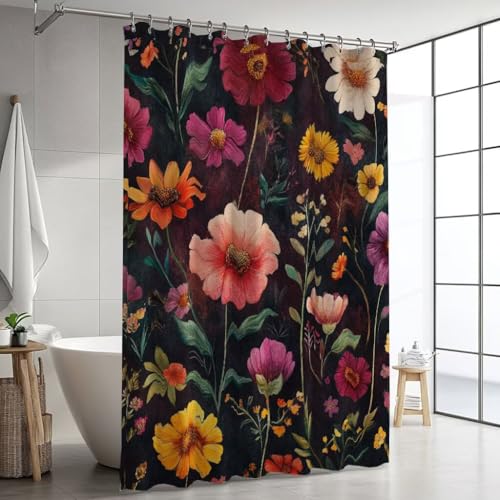 Duschvorhang Blume Duschvorhänge Waschbar Rotwein Duschvorhang 90x180cm Shower Curtains mit Beschwerter Saum,Wasserdichter Polyester Shower Curtain,Schnell Trocknend Bad Vorhang für Badezimmer XJ-1010 Duschvorhang Blume Duschvorhänge Waschbar Rotwein Duschvorhang 90x180cm Shower Curtains mit Beschwerter Saum,Wasserdichter Polyester Shower Curtain,Schnell Trocknend Bad Vorhang für Badezimmer XJ-1010 von Hooixaag